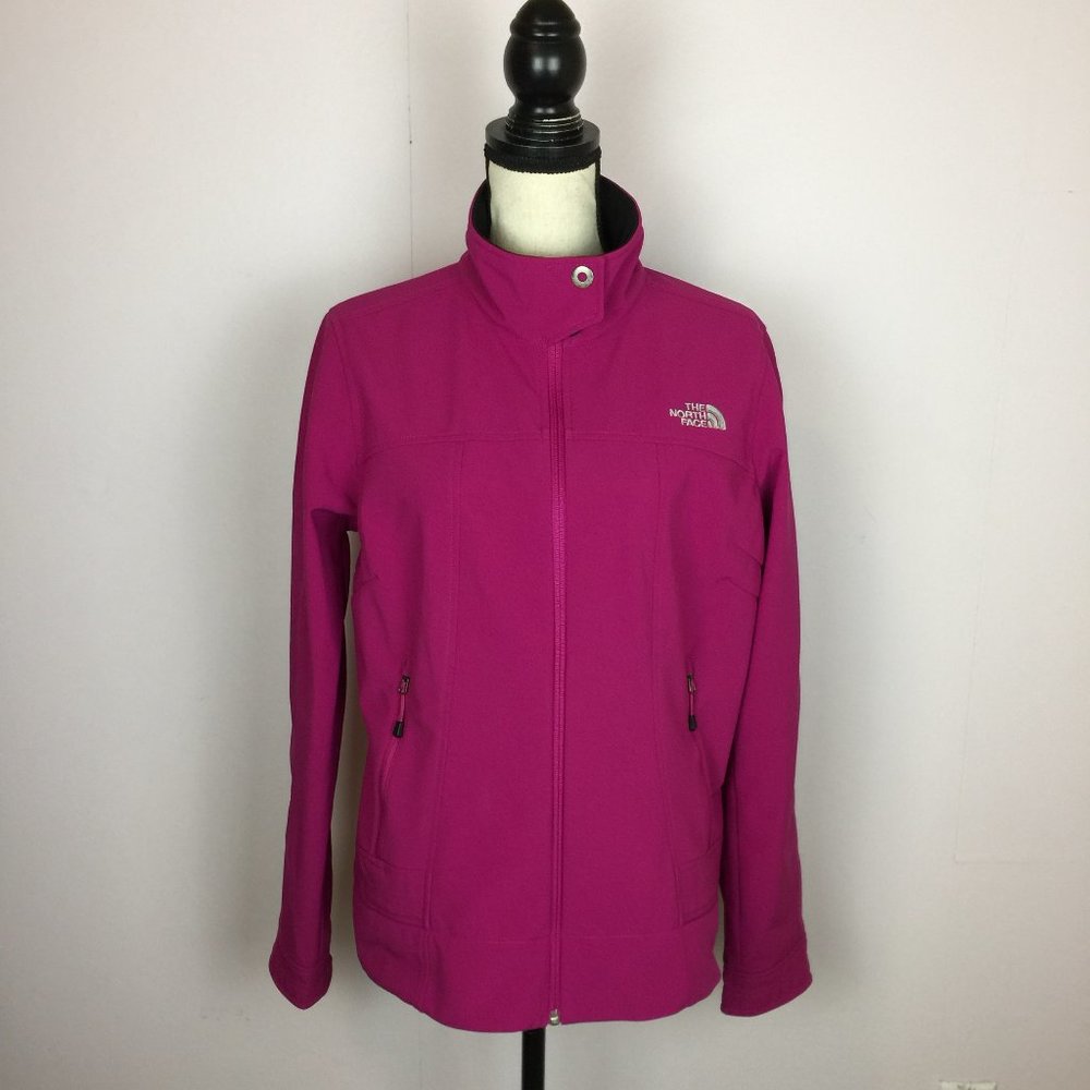 New! The North Face Jacket L Womans Pink Fleece Lined Softshell Full Zip